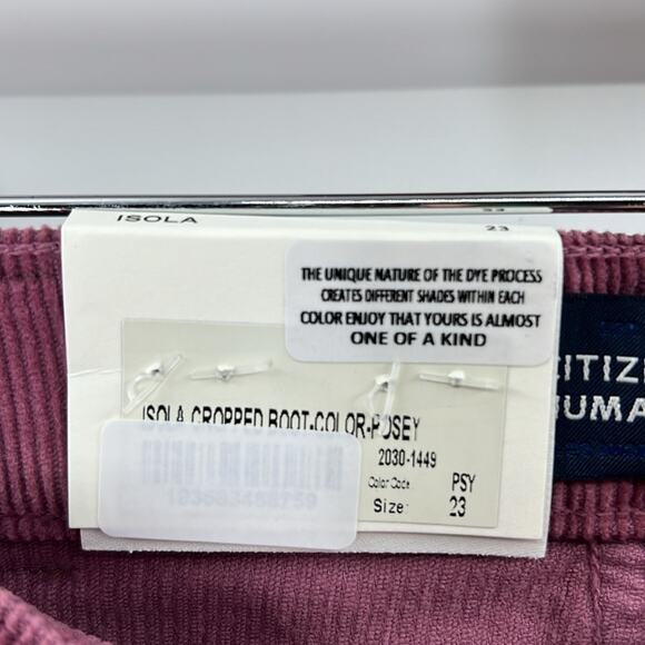 Citizens of Humanity Isola Cropped Boot Corduroys - Dusty Pink - 23 - NWT - Picture 3 of 8